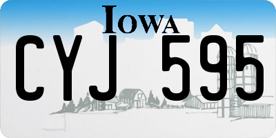IA license plate CYJ595