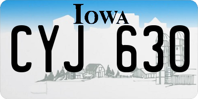 IA license plate CYJ630