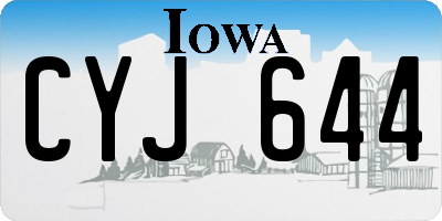 IA license plate CYJ644