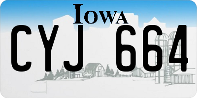 IA license plate CYJ664