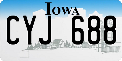IA license plate CYJ688