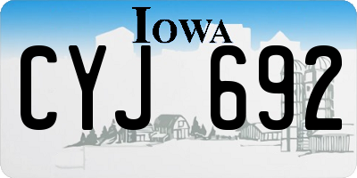 IA license plate CYJ692