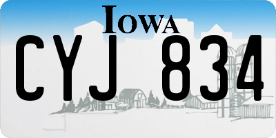 IA license plate CYJ834