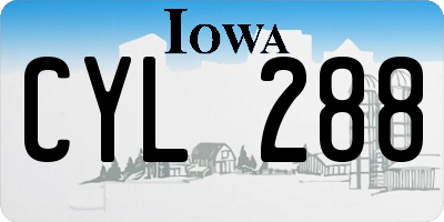IA license plate CYL288