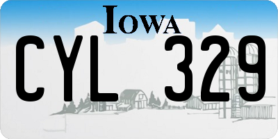 IA license plate CYL329
