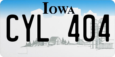 IA license plate CYL404