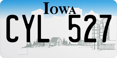 IA license plate CYL527