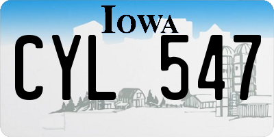 IA license plate CYL547
