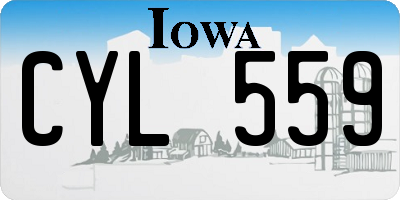 IA license plate CYL559