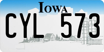 IA license plate CYL573