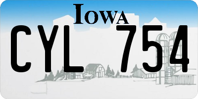 IA license plate CYL754