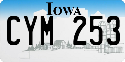 IA license plate CYM253
