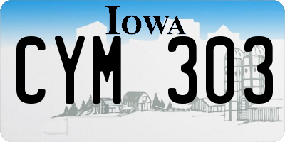 IA license plate CYM303