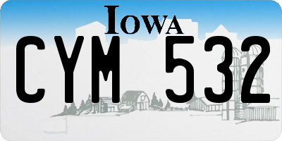 IA license plate CYM532