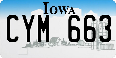 IA license plate CYM663