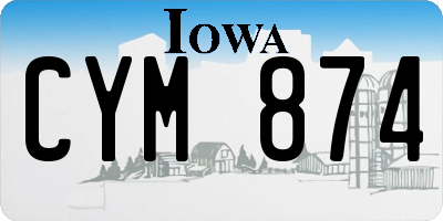 IA license plate CYM874