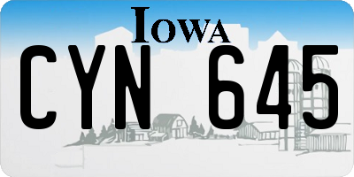 IA license plate CYN645
