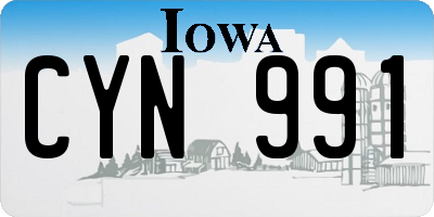 IA license plate CYN991