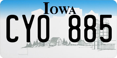 IA license plate CYO885