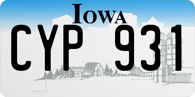 IA license plate CYP931