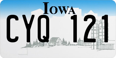 IA license plate CYQ121