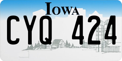 IA license plate CYQ424