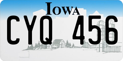 IA license plate CYQ456