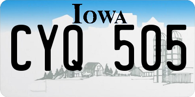 IA license plate CYQ505