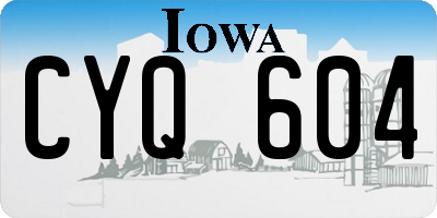 IA license plate CYQ604