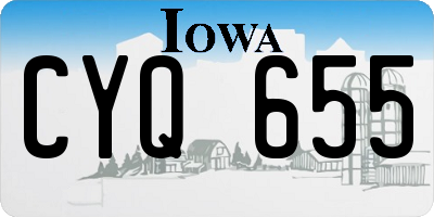IA license plate CYQ655