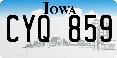 IA license plate CYQ859