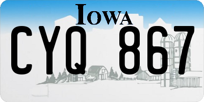 IA license plate CYQ867