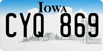 IA license plate CYQ869