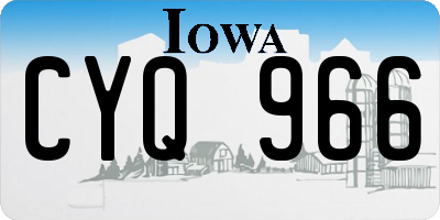 IA license plate CYQ966