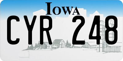 IA license plate CYR248