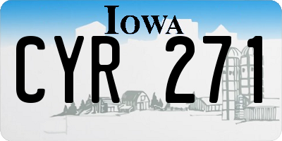 IA license plate CYR271