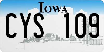 IA license plate CYS109