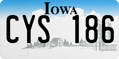 IA license plate CYS186