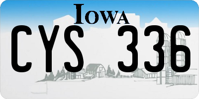 IA license plate CYS336