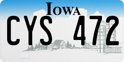 IA license plate CYS472