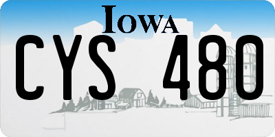 IA license plate CYS480