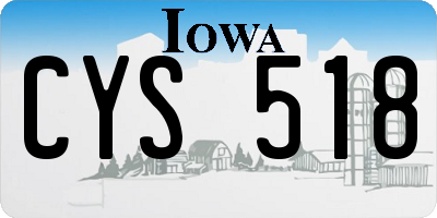 IA license plate CYS518