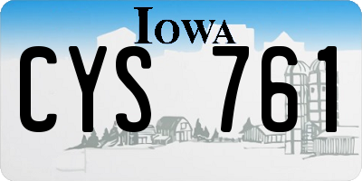 IA license plate CYS761