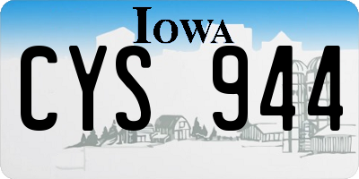 IA license plate CYS944