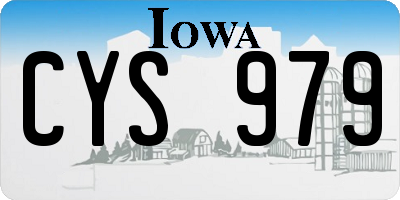 IA license plate CYS979