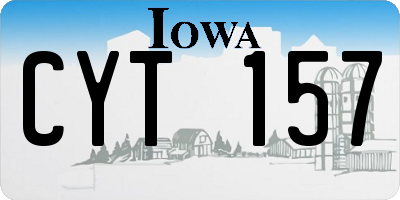 IA license plate CYT157