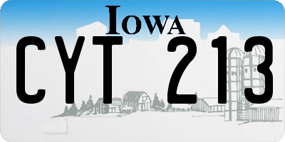 IA license plate CYT213
