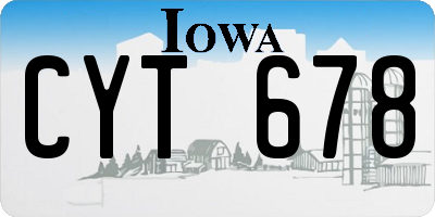 IA license plate CYT678