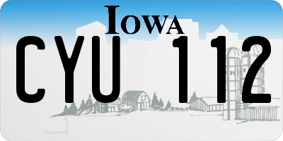 IA license plate CYU112