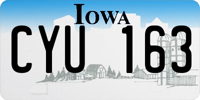 IA license plate CYU163